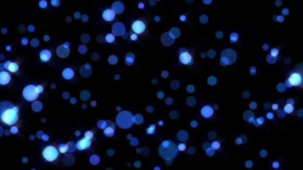 Abstracte Bokeh Lichten Achtergrond Wazige Bewegingsachtergrond Met Bewegende Deeltjes — Stockvideo
