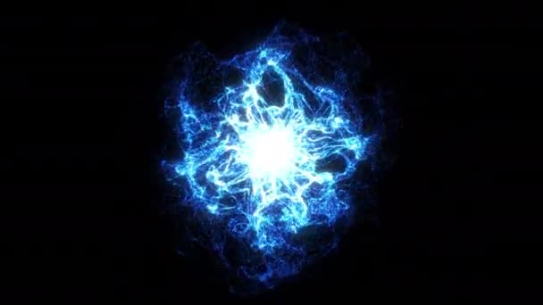 摘要发光等离子体爆裂 能量爆炸火焰波 — 图库视频影像