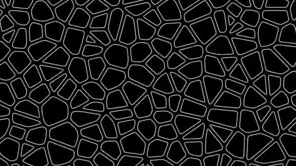 Абстрактный Анимированный Фон Вороной Клеточной Картины Бесшовные Кадры Цикла — стоковое видео