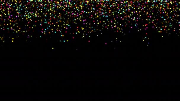 Fond Animation Confettis Tombants Colorés — Video