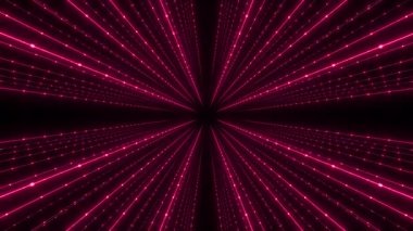 Noktalar ve çizgilerden oluşan tünellerden geçin. Plexus Teknoloji geçmişi. Kusursuz döngü