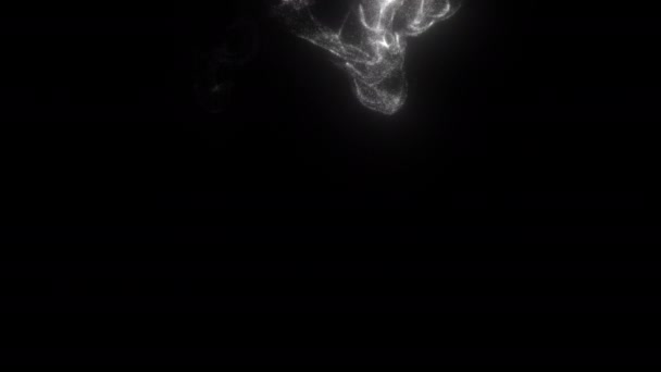Ρευστή Ριπή Ριπή Πτώση Αργή Κίνηση Ατμός Ροή Σωματιδίων Καπνού — Αρχείο Βίντεο
