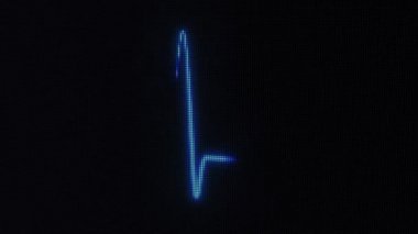 Kardiyogram EKG sinyali. Kalp atışı dalga, nabız ritim