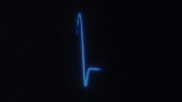 Kardiogramm Ekg Signal Herzschlagwelle Pulsrhythmus — Stockvideo