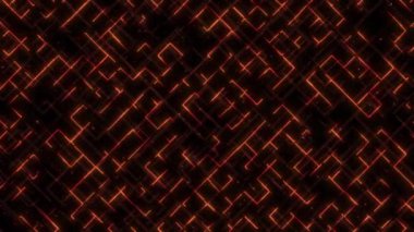 Ağ üzerinde soyut parlak çizgiler, çizgiler ve noktalar var. Kusursuz kesilmiş hareket fütüristik teknoloji geçmişi