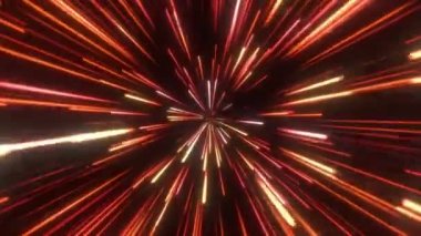 Uzayda, yıldız alanında. Kusursuz döngü soyut parçacıklar arkaplanı.