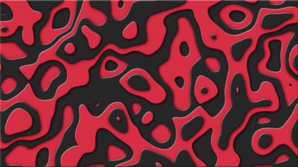 液体層地形図に似た形状の成形 シームレスなループフラクタルフォームの背景 — ストック動画