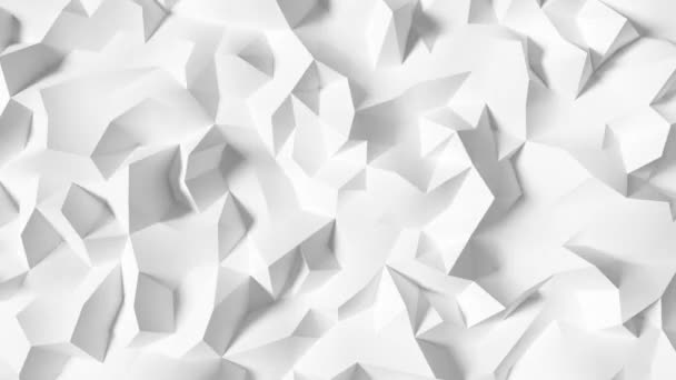 Abstract Low Poly Surface Motion Background Moving Polygonal Plane — Stock Video