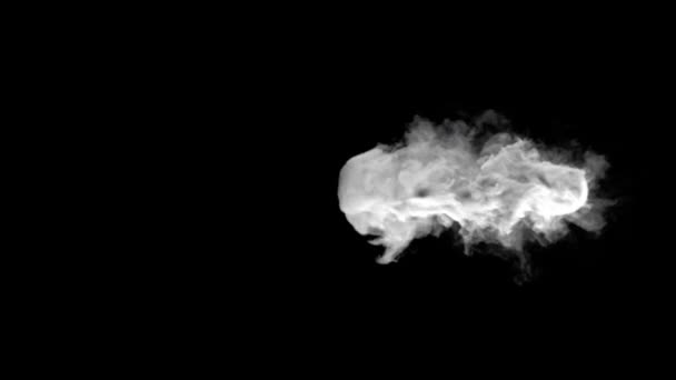 Humo Explosión Vapor Animación Soplo Con Canal Alfa — Vídeos de Stock