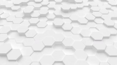 Rastgele hareket eden altıgenlerin soyut hareket arkaplanı, kusursuz döngü canlandırması