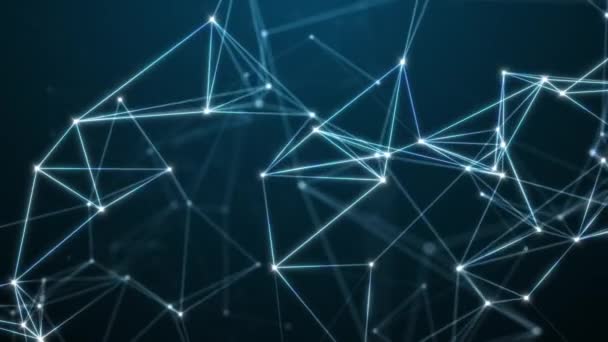 Абстрактний Технологічний Фон Анімованих Ліній Точок Циркуляція Безшовного Простору Геометричний — стокове відео