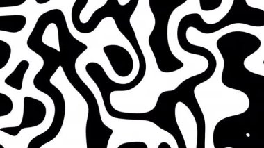 Soyut akışkan pürüzsüz fraktal dalgalar arka planı. Sıvı, akışkan, dikişsiz döngü animasyonu