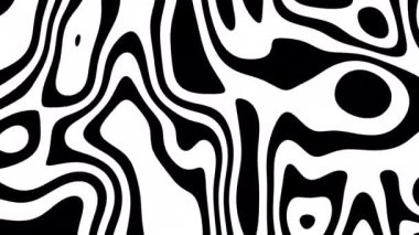 Soyut akışkan pürüzsüz fraktal dalgalar arka planı. Sıvı, akışkan, dikişsiz döngü animasyonu