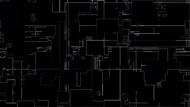 Modèle Abstrait Lignes Technologiques Rayures Sur Grille Hud Fui Fond — Video