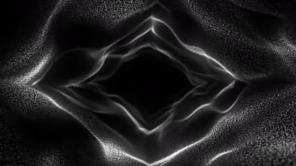 Reisen Sie Durch Abstrakte Teilchen Tunnel Glühender Wurmloch Bewegungshintergrund — Stockvideo