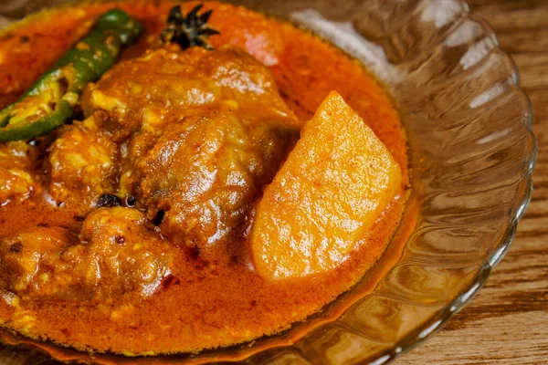 Cervello Capra Pecora Agnello Popolare Piatto Indiano Pakistano Cucinato Curry — Foto Stock