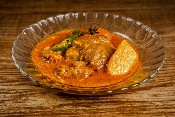 Cervello Capra Pecora Agnello Popolare Piatto Indiano Pakistano Cucinato Curry — Foto Stock