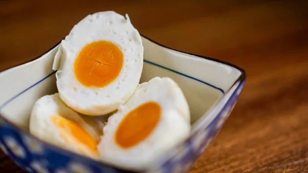 Salted Duck Egg Chinese Preserved Food Product Made Soaking Duck Stock Image