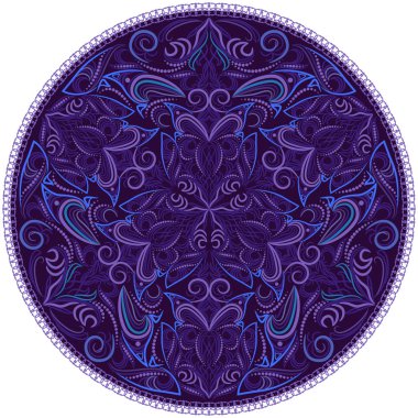 Kış yuvarlak çizgili desen tasarımı için. Vektör yazdırma.