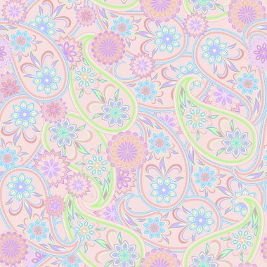 Paisley ile Seamless hassas modeli.