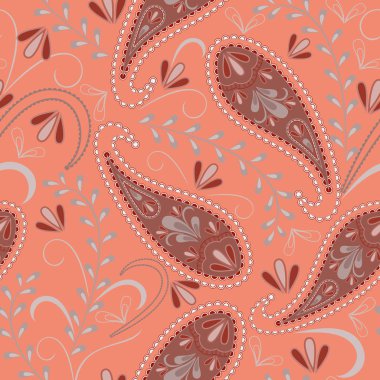 Paisley ile Seamless renkli modeli.
