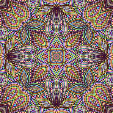 Mozaik etnik Dikişsiz Paisley desen.