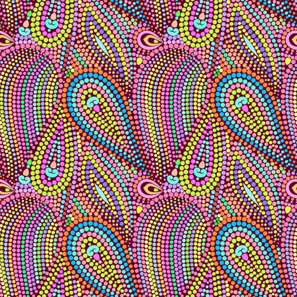 Mosaik ethnischen nahtlosen Paisley-Muster. — Stockvektor