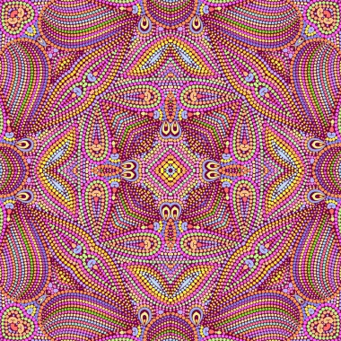Dikişsiz mozaik Paisley deseni.