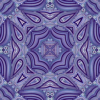 Dikişsiz mozaik Paisley deseni.