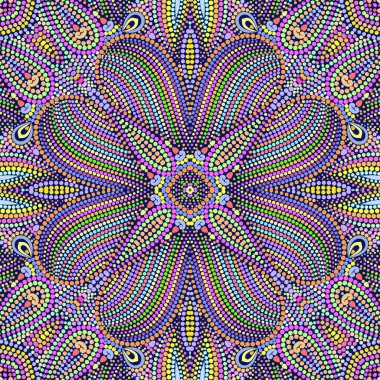 Dikişsiz mozaik Paisley deseni.