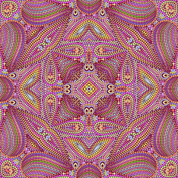 Sömlös mosaik Paisley mönster. — Stock vektor