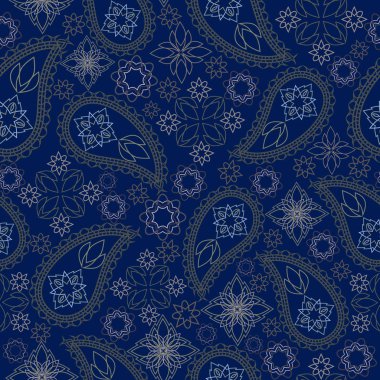Pürüzsüz geometrik desen ile Paisley.