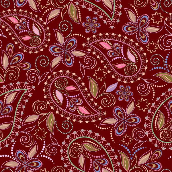 Paisley ile Seamless renkli modeli.