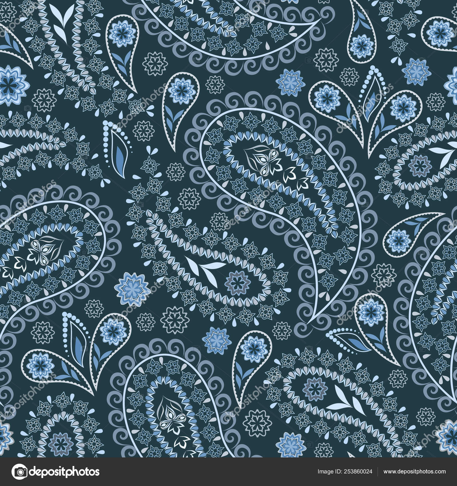 Paisley - turquoise seamless pattern. Stock Vector by ©beautyamethyst ...