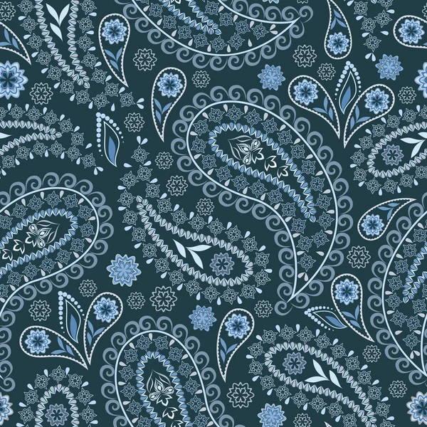 Paisley-turkuaz Dikişsiz desen.