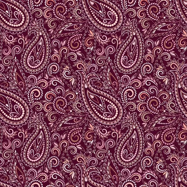 Απρόσκοπτη πολύχρωμο μοτίβο με paisley. — Διανυσματικό Αρχείο