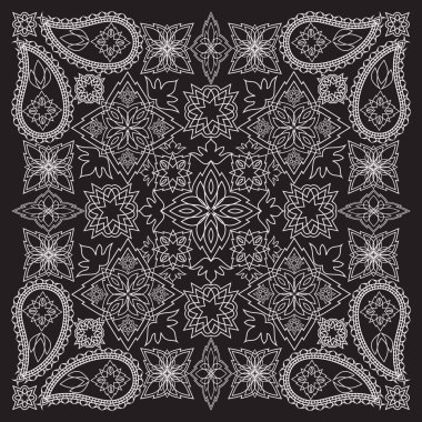 Bandana desenli tasarım-klasik yazdırma Meydanı.