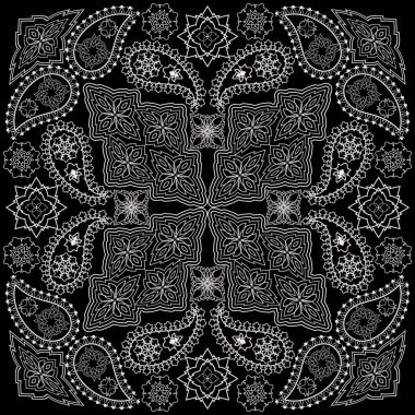 Bandana desenli tasarım-klasik yazdırma Meydanı.
