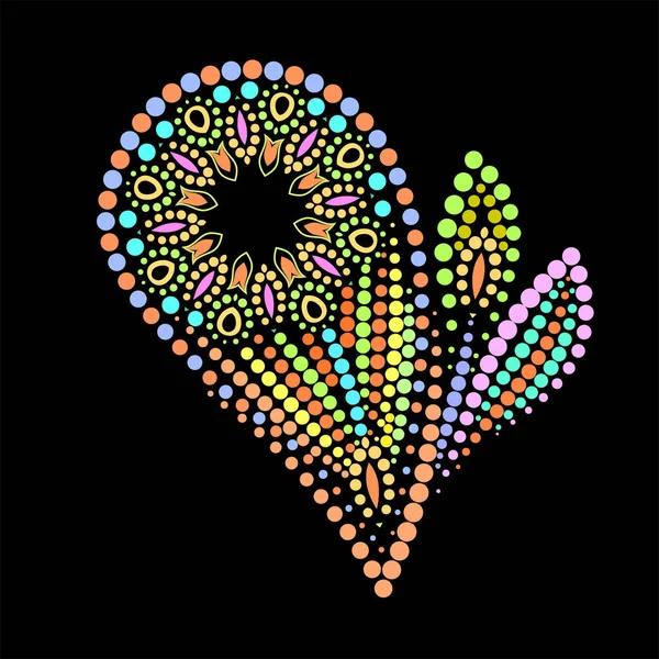 Paisley design- motif ethnique coloré . — Image vectorielle