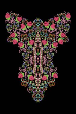 Yaka-süs etnik tasarımı.