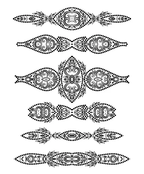 Границы Деко Черно Белый Классический Орнаментальный Узор Соблазн Дизайна Векторный — стоковый вектор