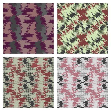 Grenli dikişsiz doku şablonları kümesi