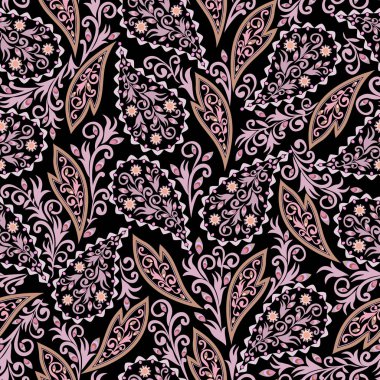 Paisley ile Seamless renkli modeli.