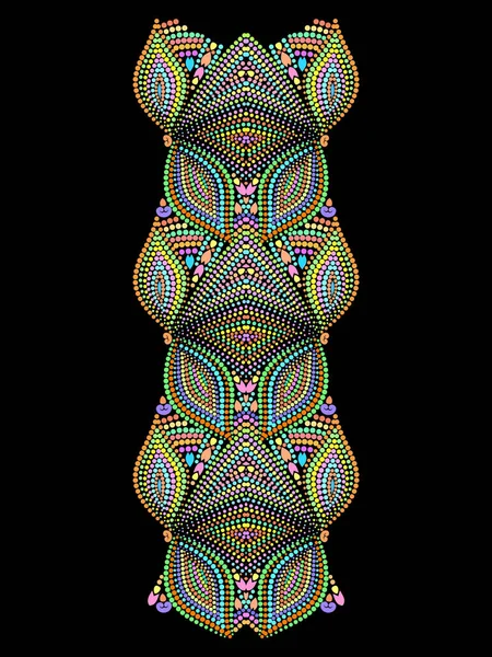 Décolleté mosaïque design, art populaire. — Image vectorielle