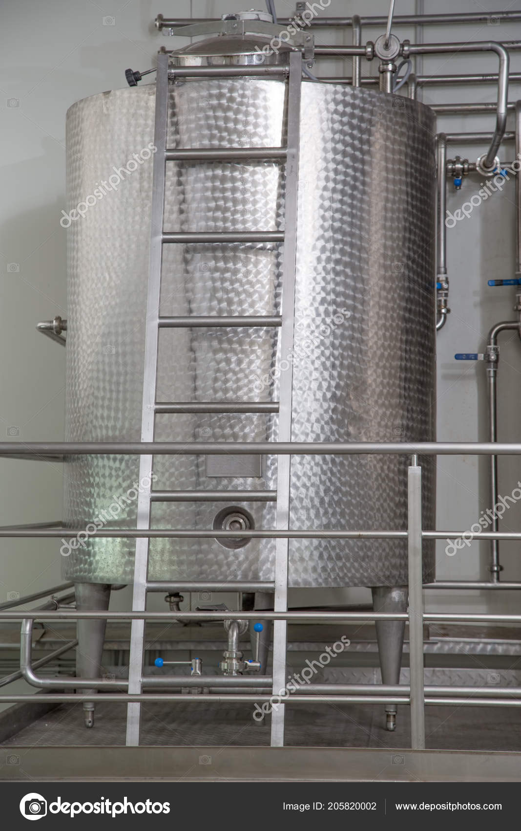 Storage Tanks Milk Used Milk Products Production Modern Dairy Plant