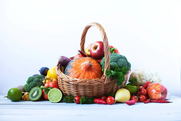 Vegetable basket isolated.