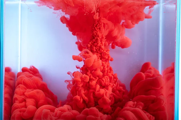 Spadek Koloru Wodzie Badanie Lub Abstrakcyjne Tło Naukowe Zbliżenie — Zdjęcie stockowe