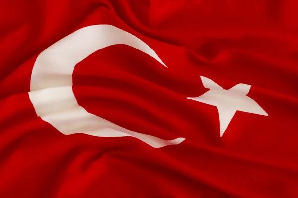 Rødt Hvitt Formelt Tyrkisk Flagg Bakgrunnen – stockfoto