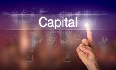 Bir büyük iş kavramı açık renkli bir arka plan bulanık ekranlı cep bilgisayarlarda seçerek yardım.