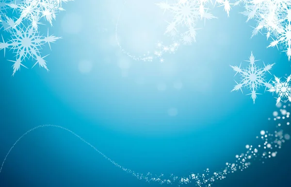 一个蓝色和白色的圣诞雪花图案的插图 纹理抽象背景 — 图库照片
